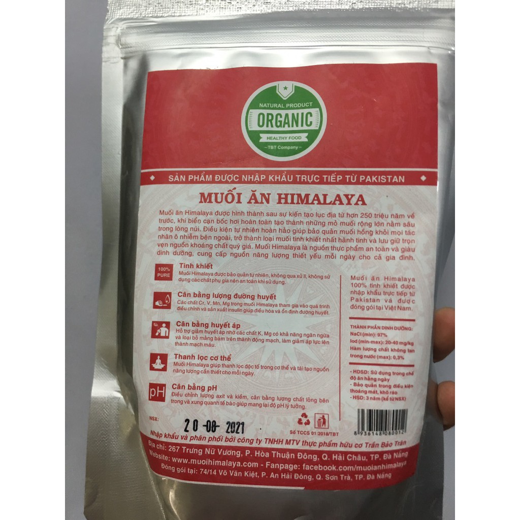 Muối hồng Himalaya mịn 500gr-1kg