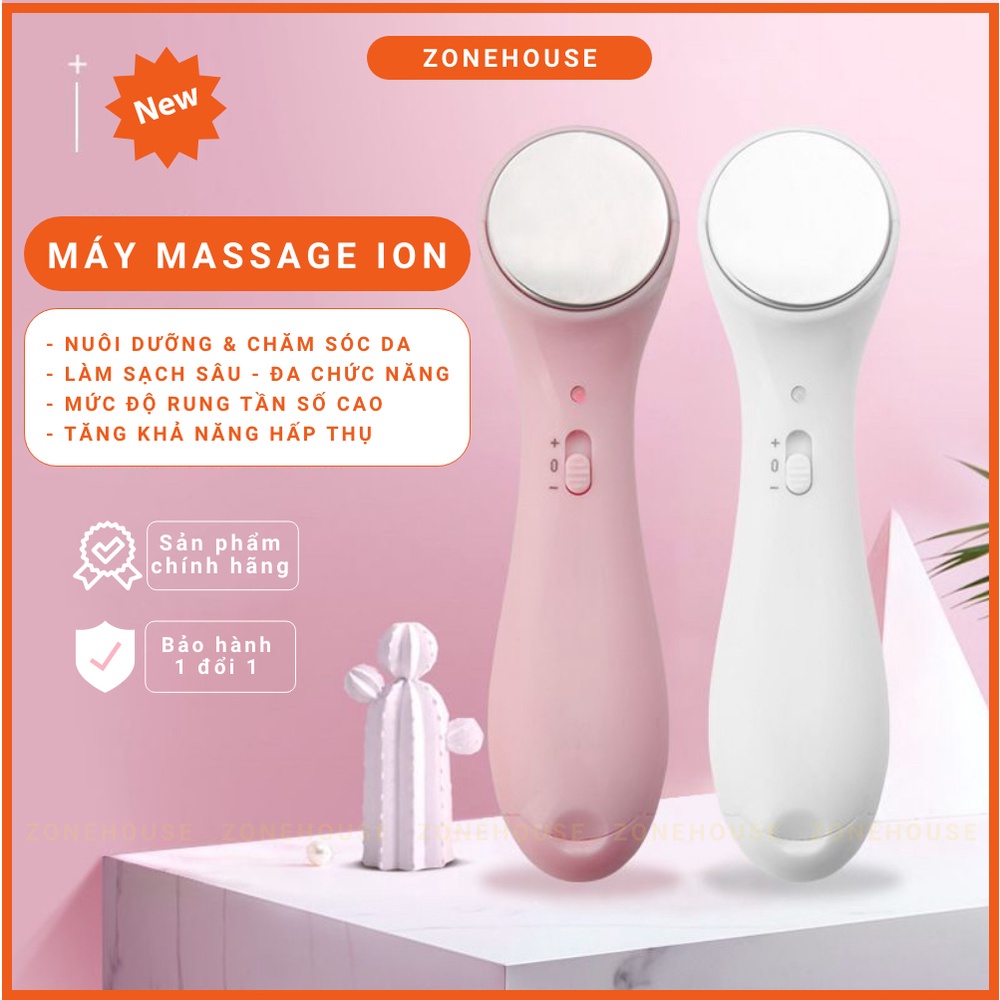 [LOẠI 1] Máy Massage Ion Mini Cầm Tay ZONEHOUSE săn chắc trẻ hóa da, nâng cơ mặt, chống nhăn, tăng độ đàn hồi da