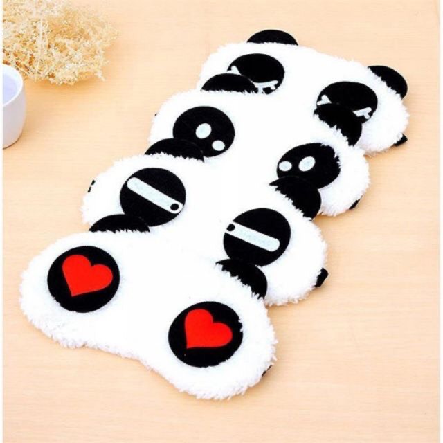 Bịt Mắt Ngủ Hình Panda Dễ Thương Bông Mịn (Mẫu ngẫu nhiên), LithyStore