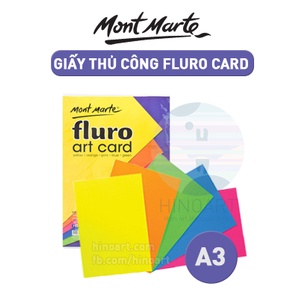 Giấy màu Mont Marte Fluro Art Card A3 - 230gsm - 15 tờ