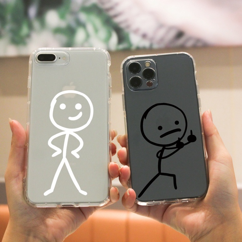 Ốp lưng iphone 6, 6s plus, 7 8 Plus, X, XS, XR, XSMAX, 11, 12, 13 PROMAX TRONG SUỐT STICK DỄ THƯƠNG