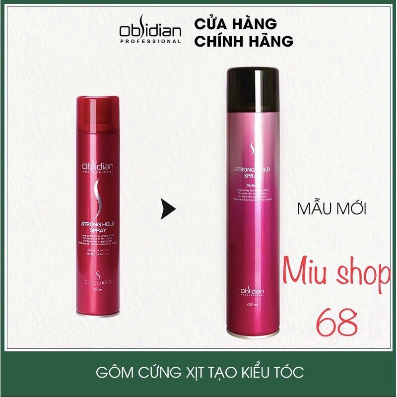 Gôm  xịt tóc tạo kiểu obsidian