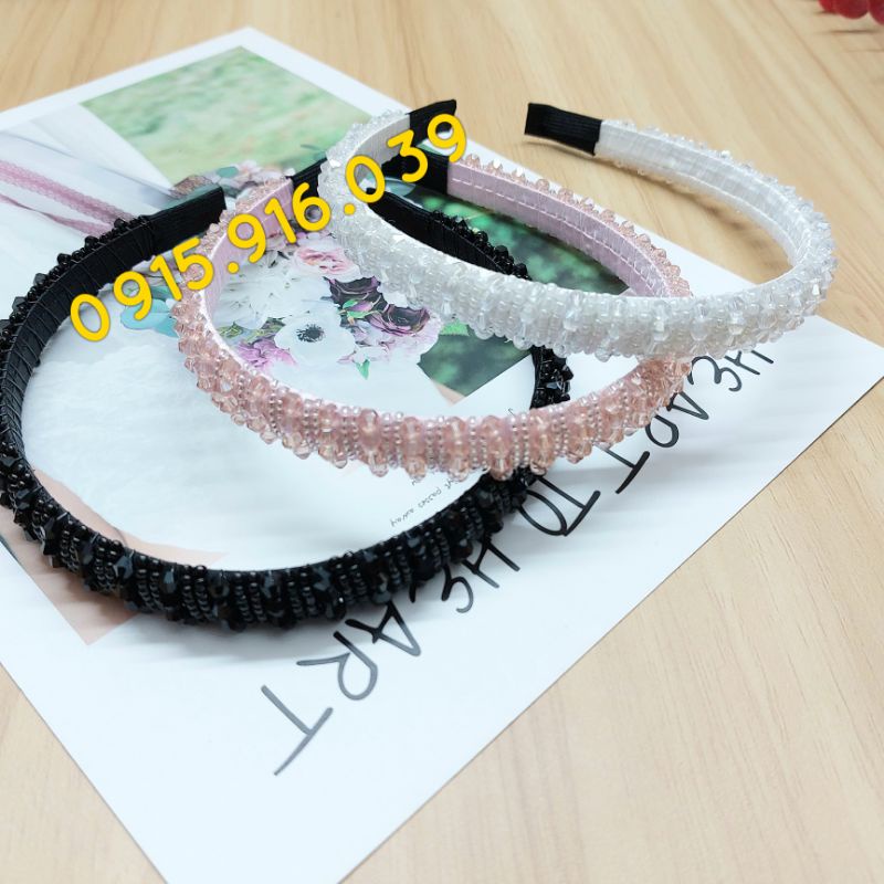 Bờm cài tóc pha lê, bờm tóc đính đá