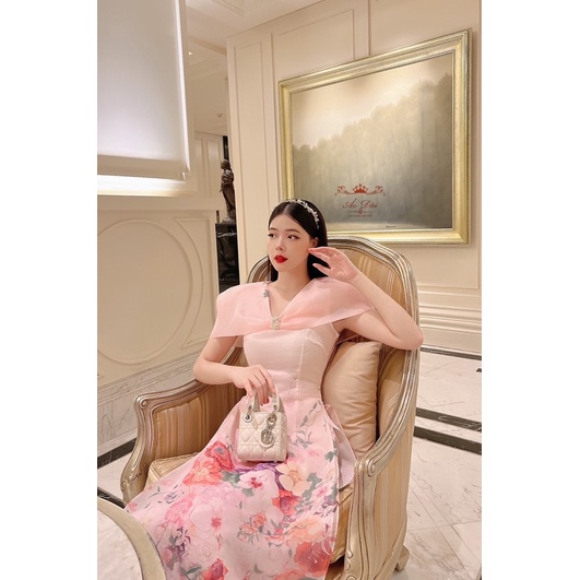 Áo dài cách tân Hồng Nhan màu hồng nhẹ nhàng áo dài thiết kế mẫu mới cho chị em đi chơi đi tiệc chụp ảnh xinh
