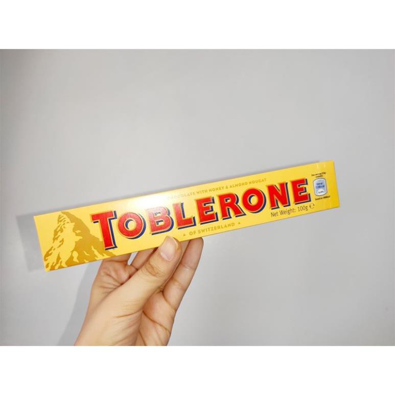 THANH SOCOLA SỮA MẬT ONG VÀ HẠNH NHÂN TOBLERONE 100G [tohodo]