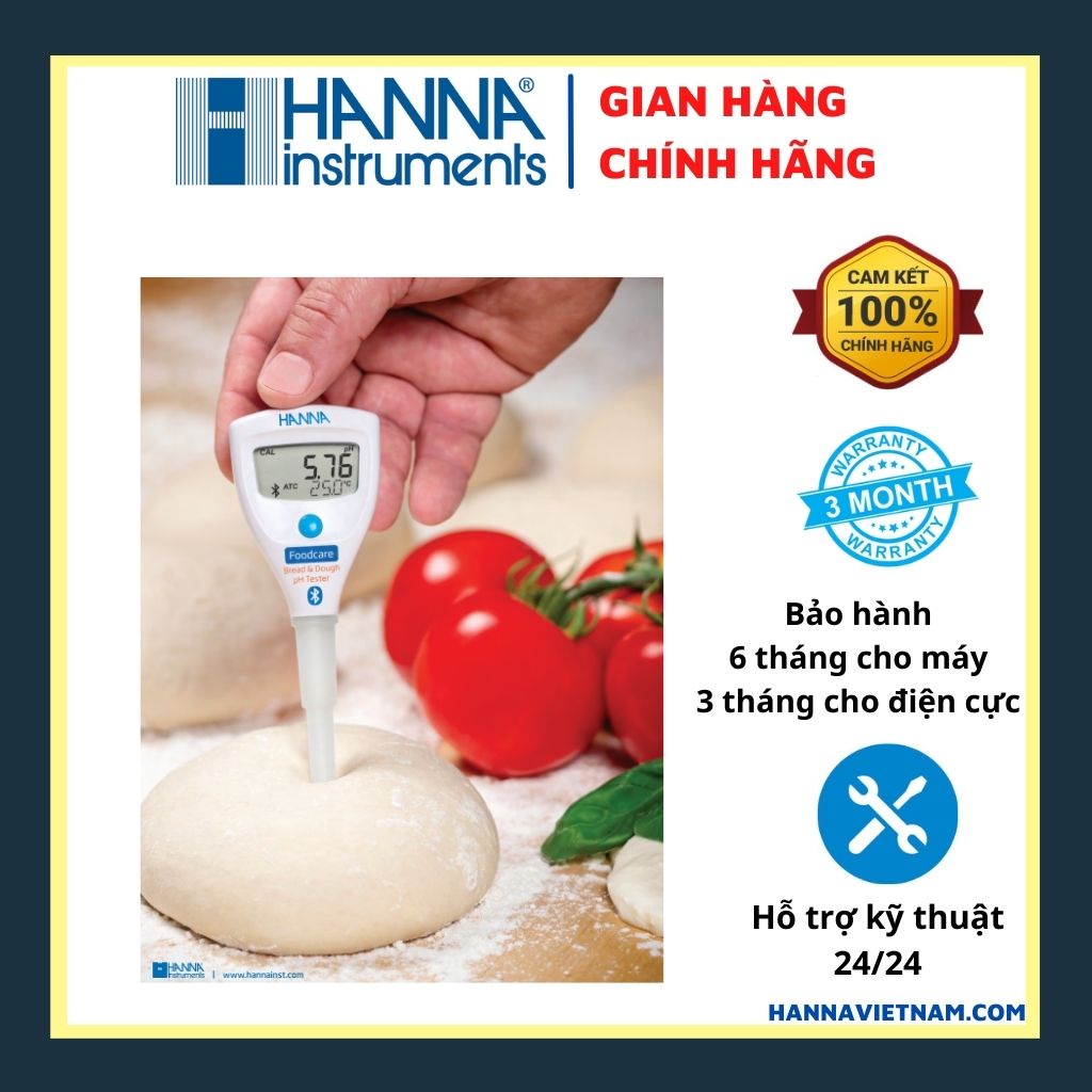 Bút Đo pH Trong Bột Nhão Làm Bánh Mì HI981038 Hanna Instruments