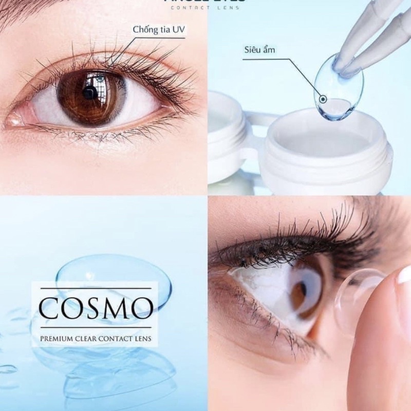( GIÁ 1 CHIẾC ) Lens cận trong suốt , cận lệch trong suốt HẠN SỬ DỤNG 1 NĂM ( 1-6.5 )
