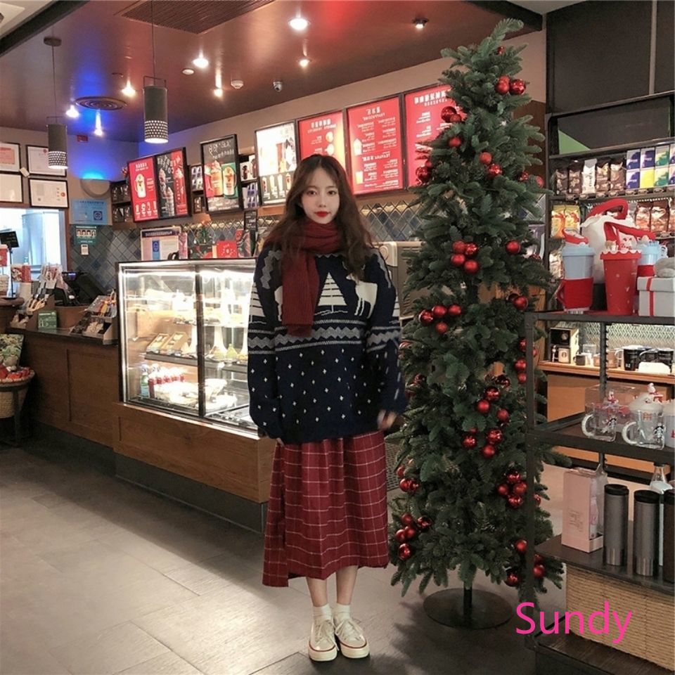 Áo Len Nữ Dài Tay Cổ Tròn Thời Trang Hàn Quốc | BigBuy360 - bigbuy360.vn