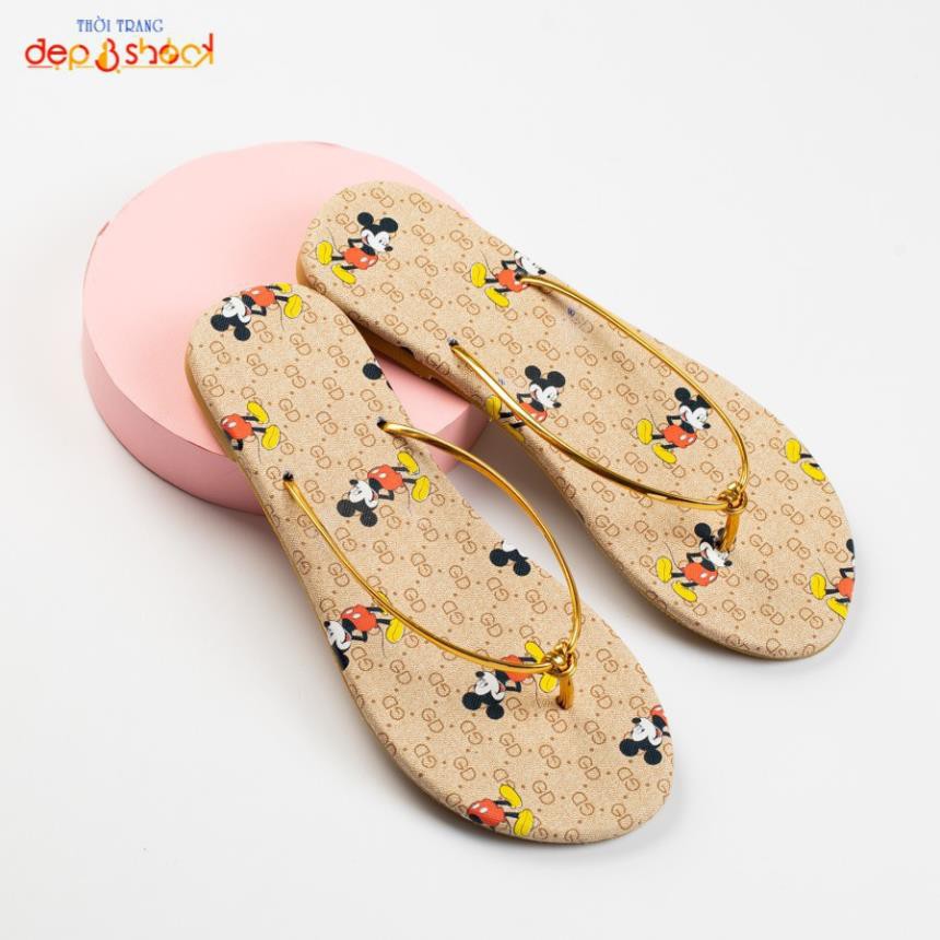 Dép kẹp nữ quai dây thời trang hình Micky Hot trend có size lớn 42 43