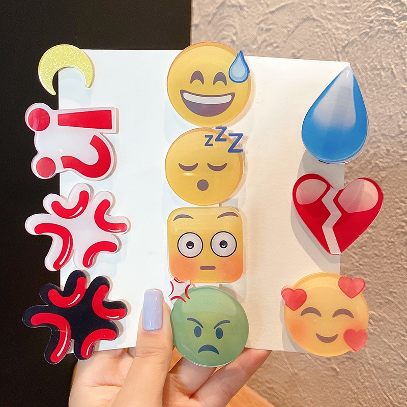 Kẹp Tóc Hình Emoji Dễ Thương Cho Nữ