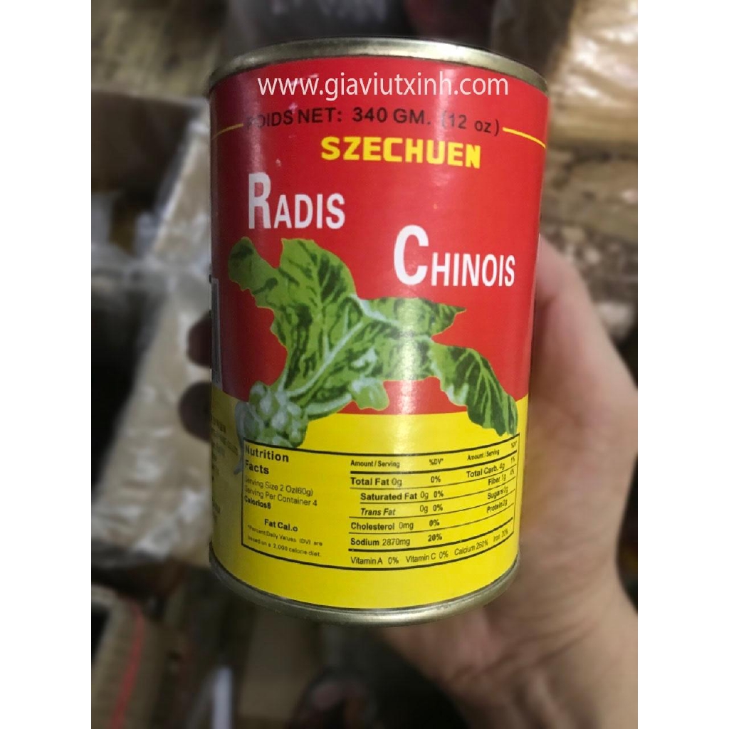 CẢI TỨ XUYÊN  LON 340G - PRAESERVIERTES GEMUESE - PRESERVED VEGETABLE