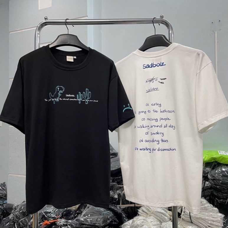 [Ảnh+Video thật]  Áo thun tay lỡ SADBOIZ phông Unisex nam nữ Cotton oversize form rộng SADDINO | BigBuy360 - bigbuy360.vn