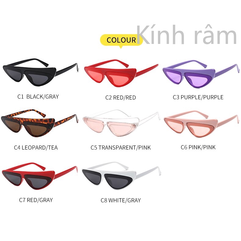 Kính mát mắt mèo tam giác gợi cảm cho nữ