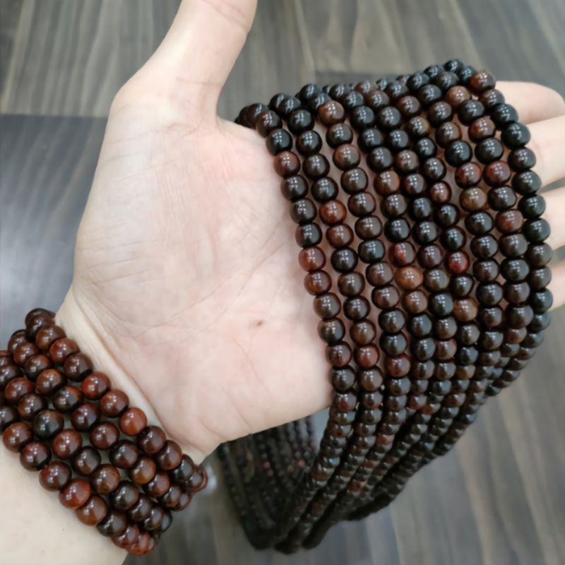 Vòng Tay Gỗ Trắc Đỏ 108 Hạt Size 6mm - N89 | BigBuy360 - bigbuy360.vn
