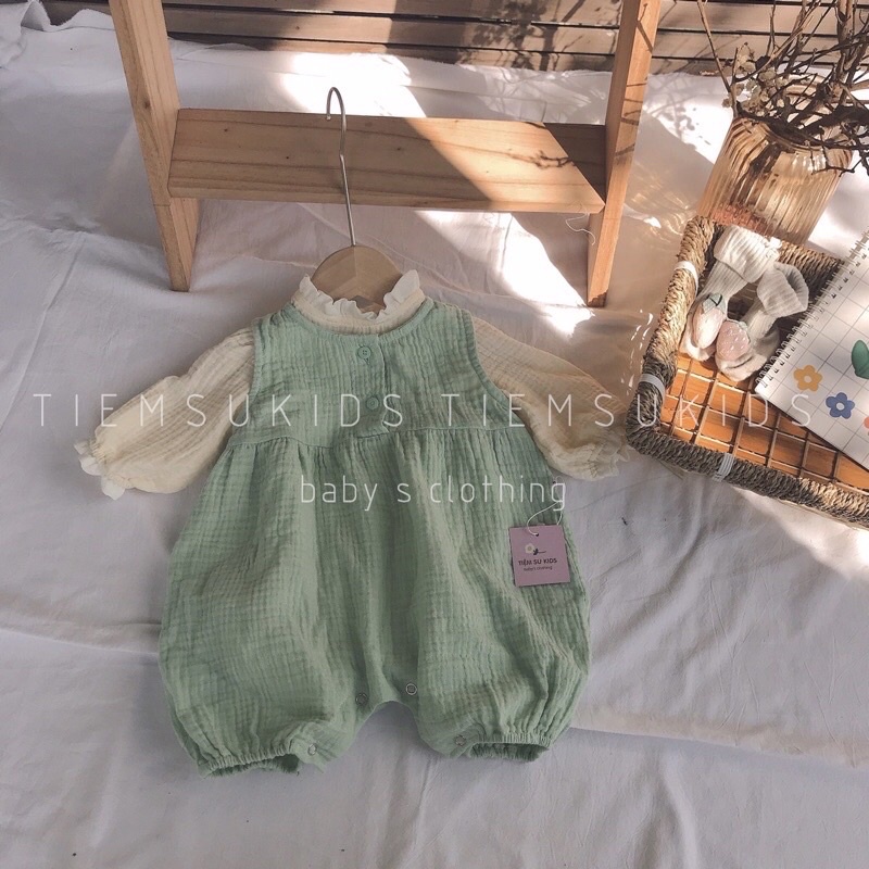 Body liền thân muslin cực mát xinh xắn cho cả bé trai và bé gái