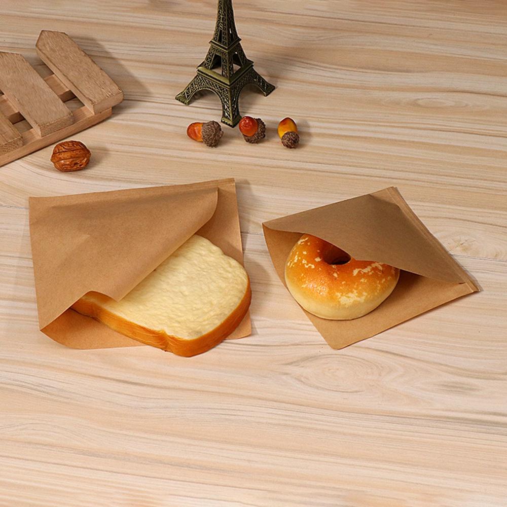 Túi Giấy Kraft Đựng Bánh Mì Chiên Chống Dầu Tiện Dụng