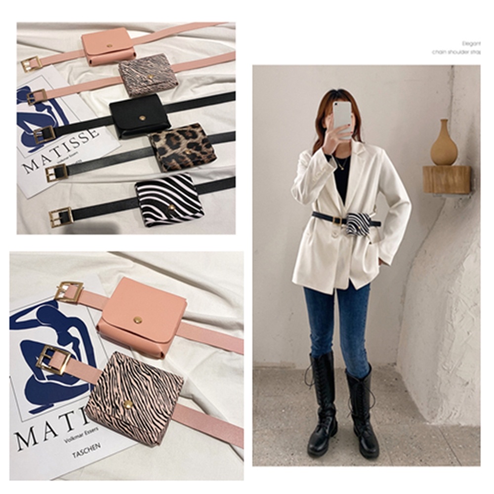 Thắt lưng kiêm túi đeo hông mini 2 trong 1 thời trang cho nữ