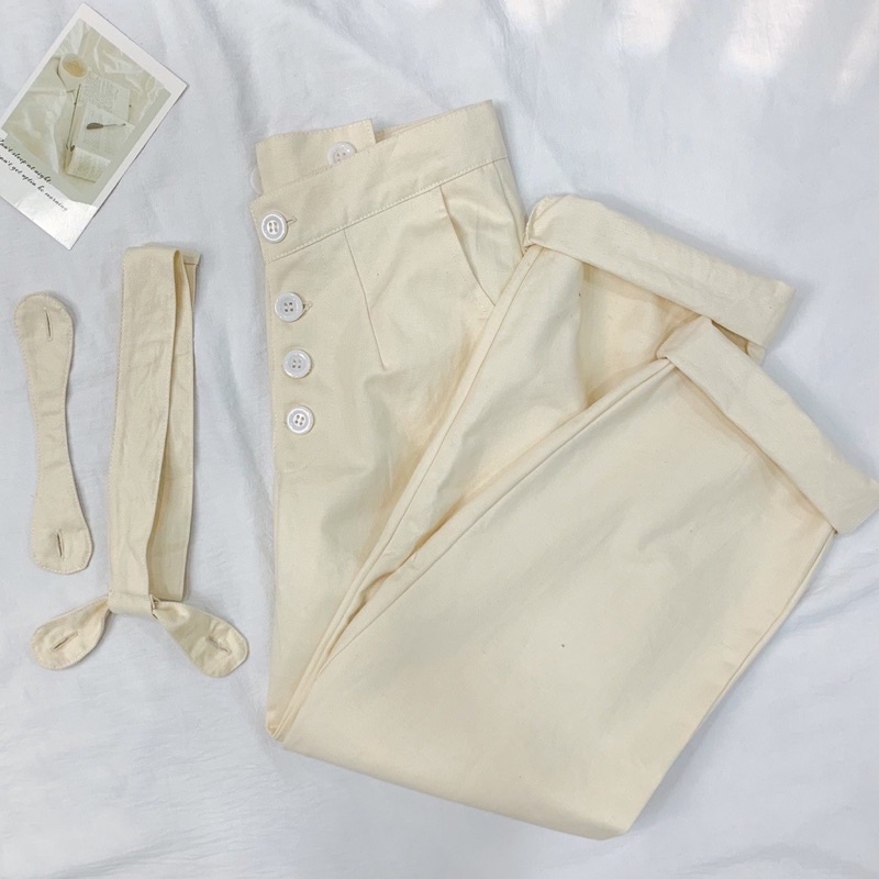 Quần Yếm Kaki BEE Phong Cách Ulzzang - 84unisex