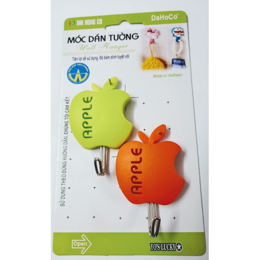 Móc dán tường hình - đủ hình dáng, đa dạng mẫu mã, màu sắc bắt mắt - 1 vỉ