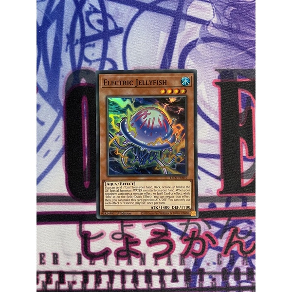 Thẻ bài Yugioh Electric Jellyfish - Super Rare - LED9-EN019