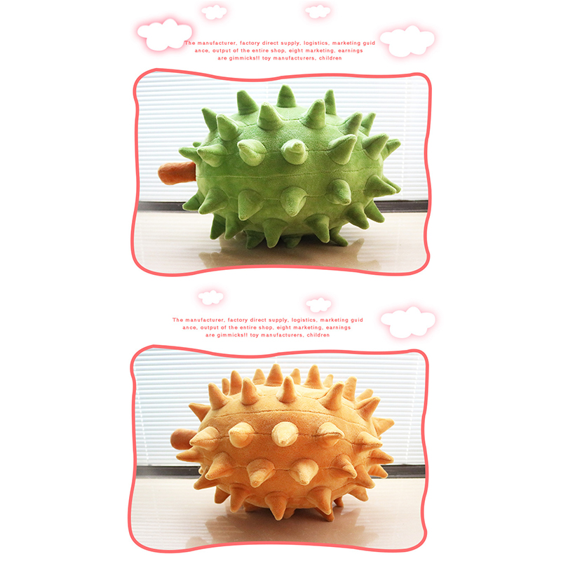 Gối Nhồi Bông Hình Quả Sầu Riêng Kích Thước 23cm / 40cm