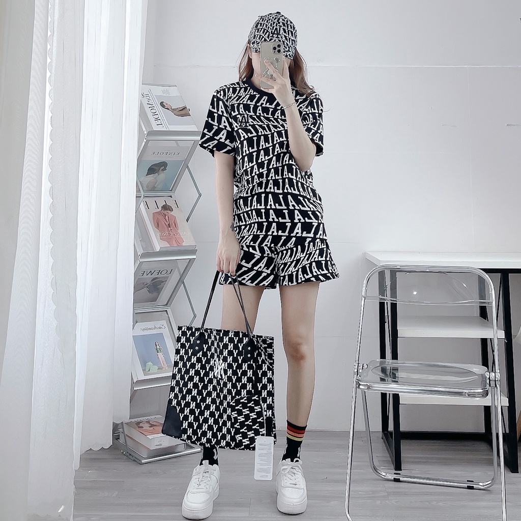 🔥XẢ HÀNG🔥Túi xách đi chợ  thêu logo NY màu đen, có túi nhỏ phụ