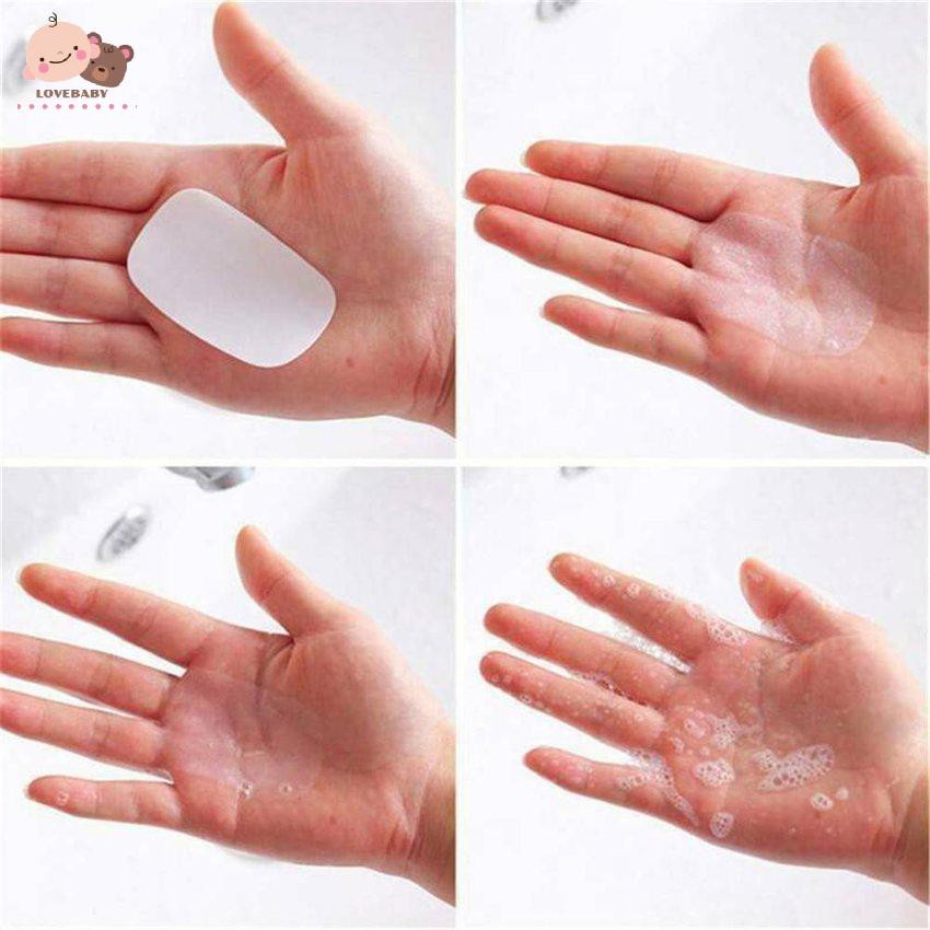 Xà phòng giấy mini dùng một lần nhỏ gọn tiện lợi khi du lịch