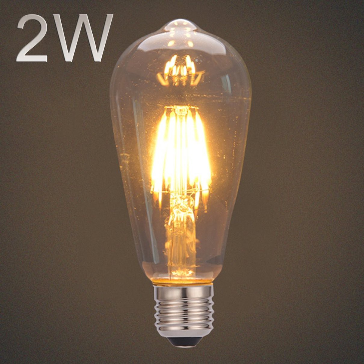 Bóng Đèn Led E27 St64 Ánh Sáng Vàng Ấm Áp Phong Cách Vintage Trang Trí Nhà Cửa