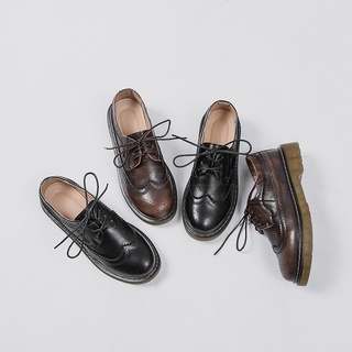 Giày Oxford cao cấp giày da oxford giày bệt đế bằng