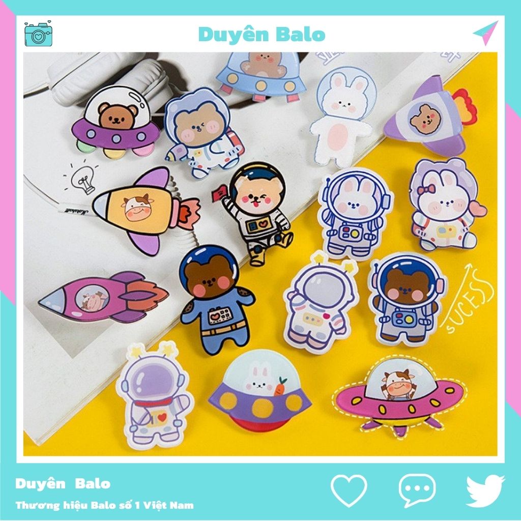 Sticker Cute Pin Cài Áo Phụ Kiện Trang Trí Balo Túi Xách Duyên Balo Mk08