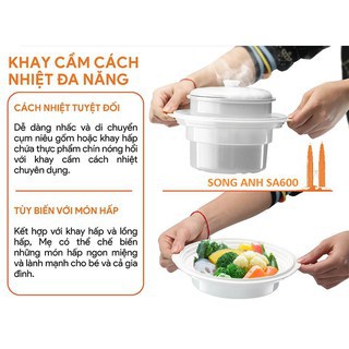 Nồi Nấu Cháo, Chưng Yến Nồi Hầm Chậm Nấu Cháo Cho Bé Hấp Cách Thuỷ Đa Năng Song Anh A600