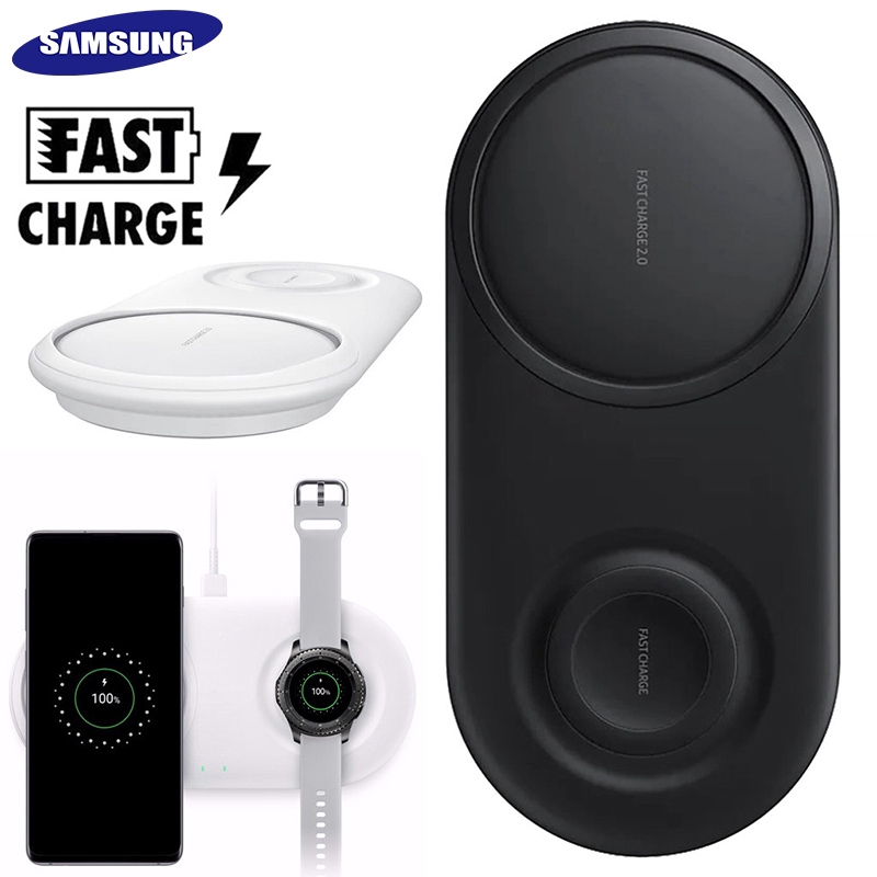 Ready Original Samsung 12W Qi Wireless Charger Fast Charging 2.0 Duo Pad EP-P5200TBE For Galaxy S11 S10 S9 Note 10 9 Gear 3 iWatch