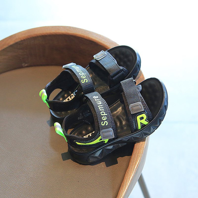 sandal cho bé - dép quai hậu bé trai, bé gái hàng nội địa khâu đế siêu đẹp, bền chữ R 6608 ( có video &amp; ảnh thật)