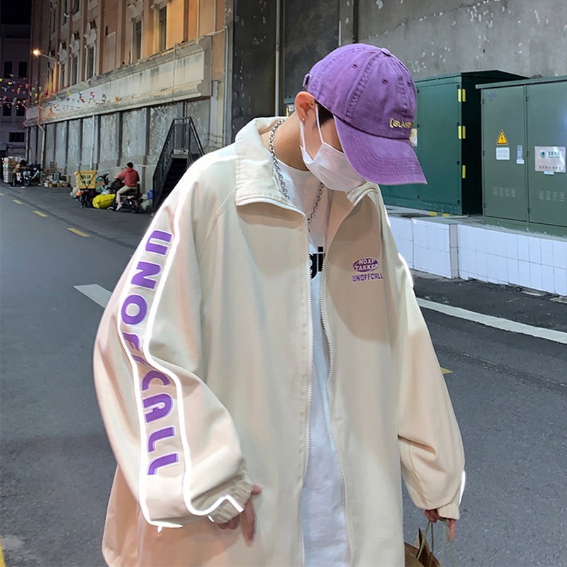 Áo Khoác Nam Dáng Rộng Phong Cách Hàn Quốc thời trang nam new jacket in hoa Soild color men khoác áo unisex top
