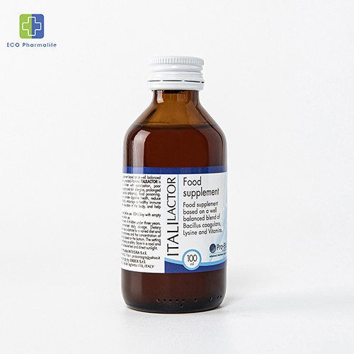 Italilactor/ Itali Lactor - Hộp 100ml - Men bổ sung vi khuẩn probiotic có ích, cân bằng hệ vi sinh đường ruột cho trẻ