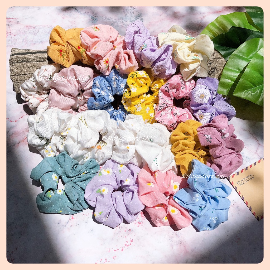 [Ảnh thật]CỘT TÓC VẢI SCRUNCHIES HOA CÚC CÀNH- PHONG CÁCH ULZZANG PHỤ KIỆN THỜI TRANG NỮ GIÁ RẺ ĐẸP