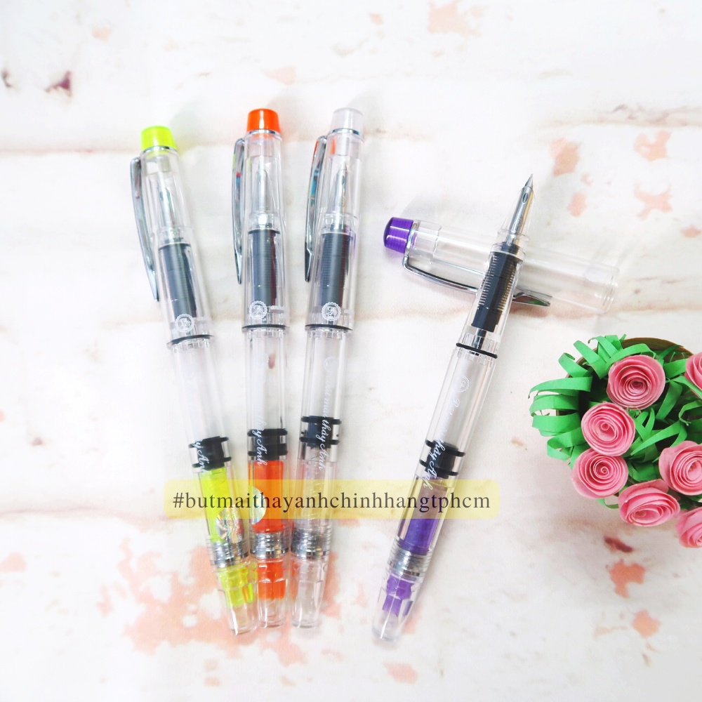 Bút mài thầy Ánh SH069 ngòi lá tre nét nhỏ tự tạo thanh đậm