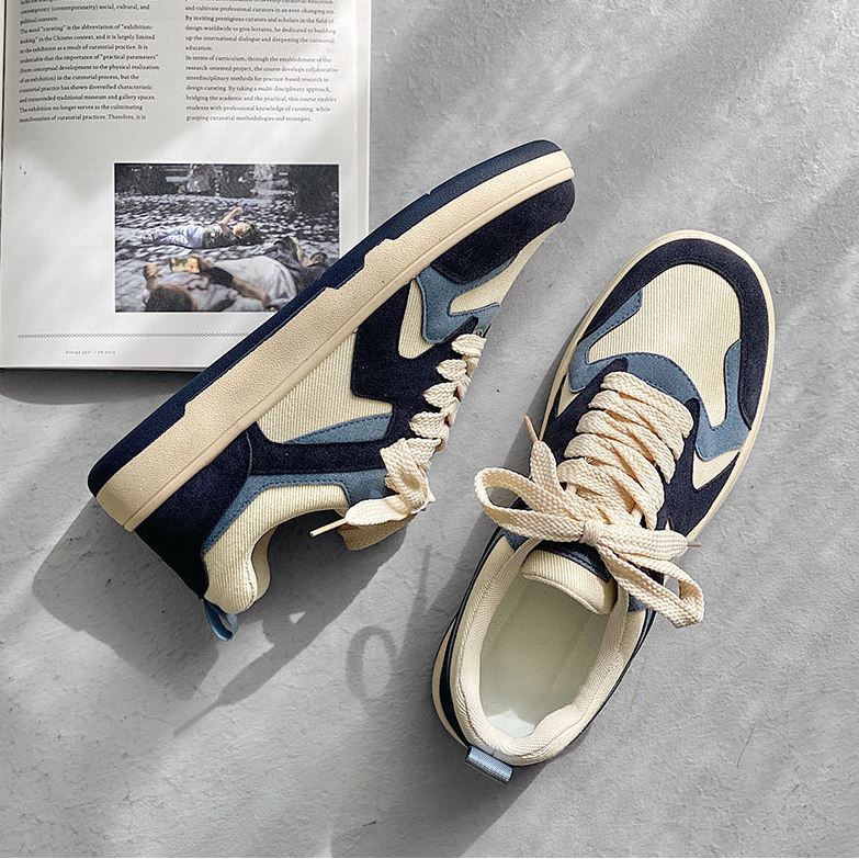 Giày thể thao sneaker nam D107, phong cách trẻ trung năng động, đế cao su non đi cực êm