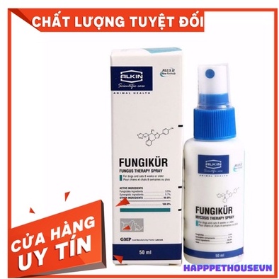 Chai xịt nấm Fungikur 50ml cho thú cưng chó mèo