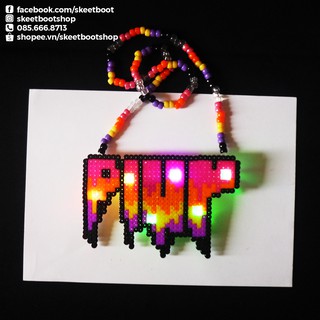 Vòng kandi PLUR có đèn LED - vòng perler PLUR mẫu to - phụ kiện rave edm festival raver kandi perler DJ