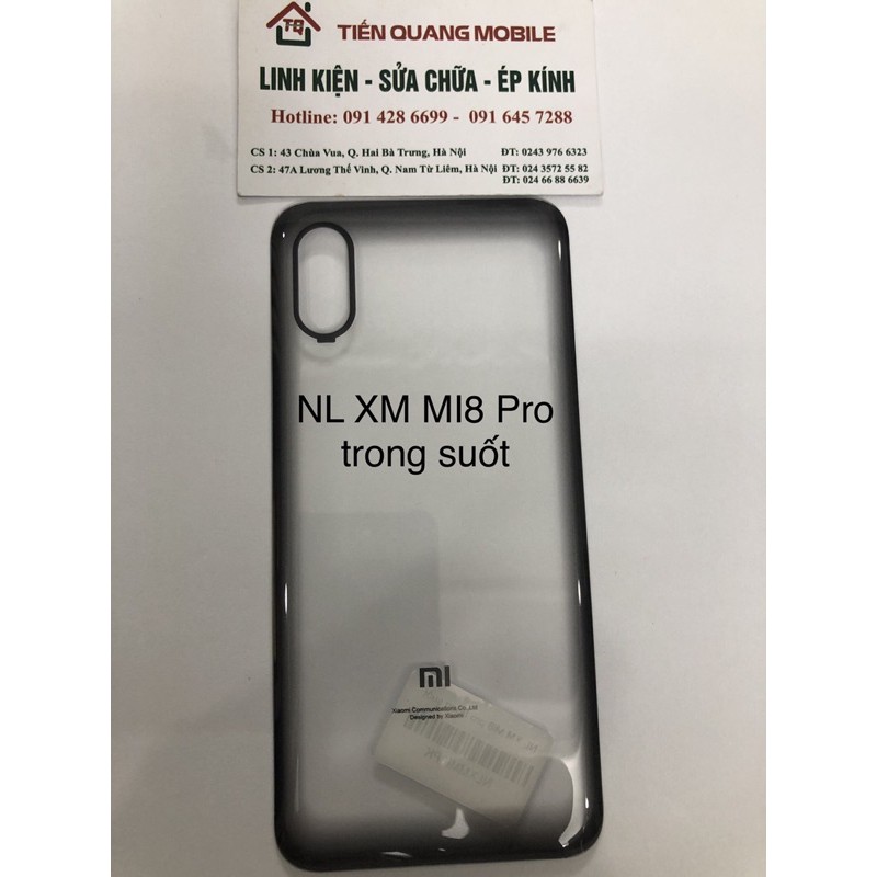 Nắp lưng đt Xiaomi Mi8 Pro trong suốt