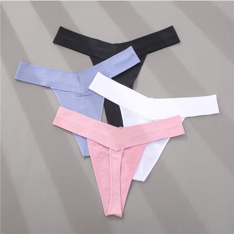 Set 2 quần lót nữ TAKETALK size S-2XL thiết kế chữ V nhiều màu tùy chọn