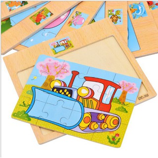 Tranh puzzle gỗ ghép 12 mảnh cho bé yêu hanh355