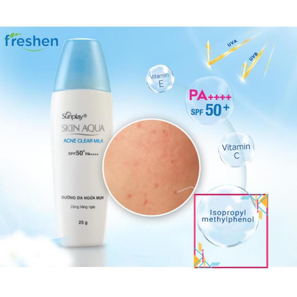 ✅(CHÍNH HÃNG) Kem Chống Nắng Dưỡng Da Ngừa Mụn Sunplay Sin Aqua SPF50 25g