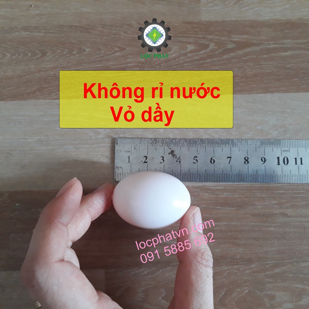 Trứng bồ câu giả, trứng nước, màu hồng phấn, vỏ nhựa dầy TRN-HP1