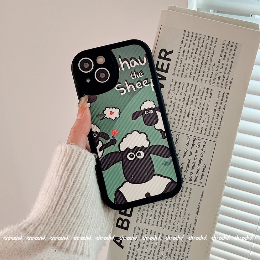 Ốp Điện Thoại Mềm Chống Sốc In Hình Cừu Hoạt Hình Cho iPhone 13 12 11 Pro Max SE2020 X XR Xs Max 7 8 6 6s Plus