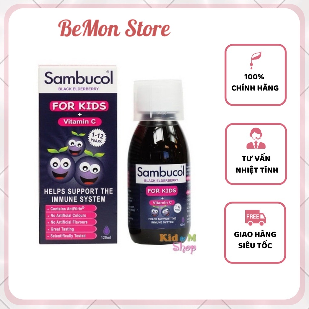 Tăng Đề Kháng Sambucol Anh cho bé