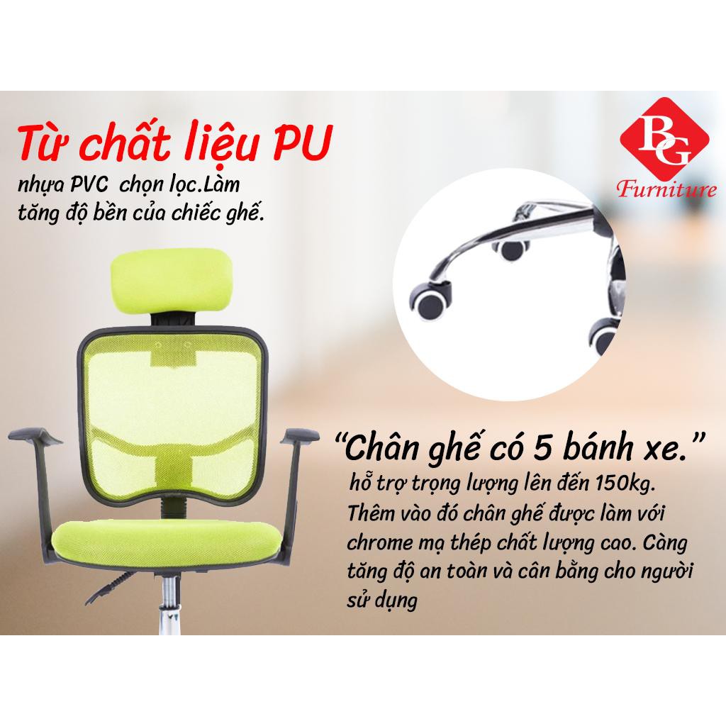 BG HÀNG TỒN KHO Ergonomic ghế văn phòng cao cấp chân xoay nghiêng ngả Mẫu H1 giao màu ngẫu nhiên