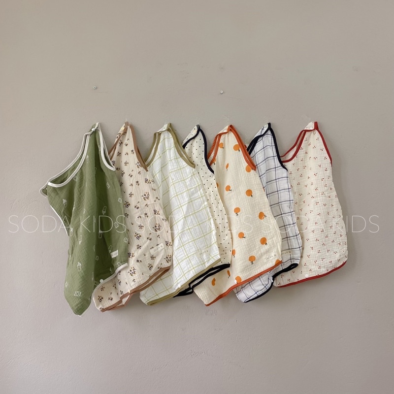 (Hàng thiết kế) Túi mặc đi ngủ cho bé vải xô Muslin (Nhiều màu )