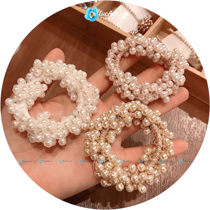 Dây Buộc Tóc Ngọc Trai Xinh Xắn Phong Cách Hàn Quốc - TucAnh